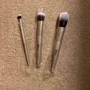 Set of Gold Makeup Brushes
